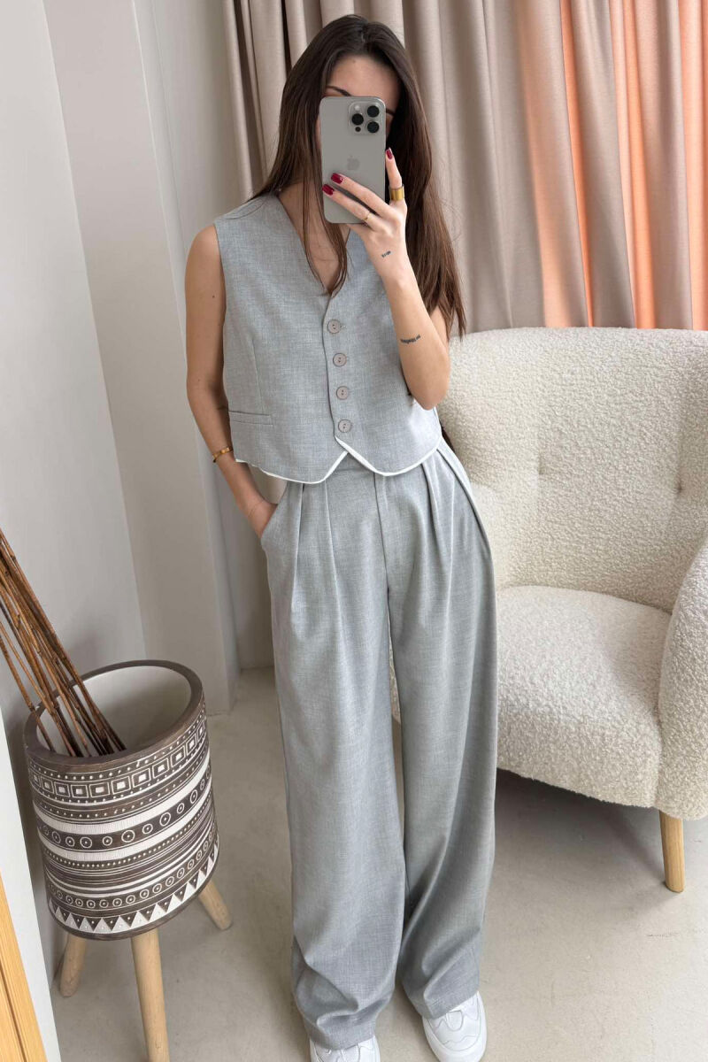 VEST+TROUSERS WOMAN SET GREY/GRI - 3