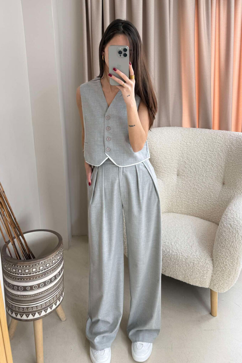 VEST+TROUSERS WOMAN SET GREY/GRI - 4