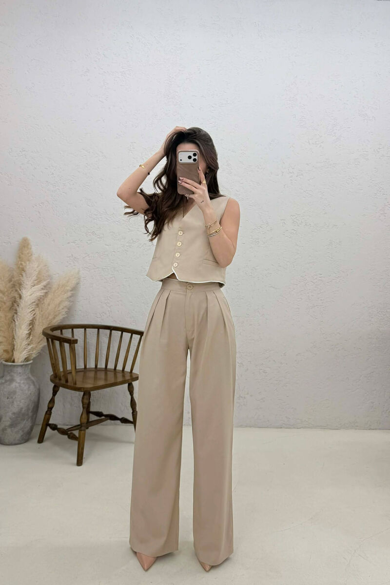 VEST+TROUSERS WOMAN SET LIGHT BEIGE/BZHZB - 1