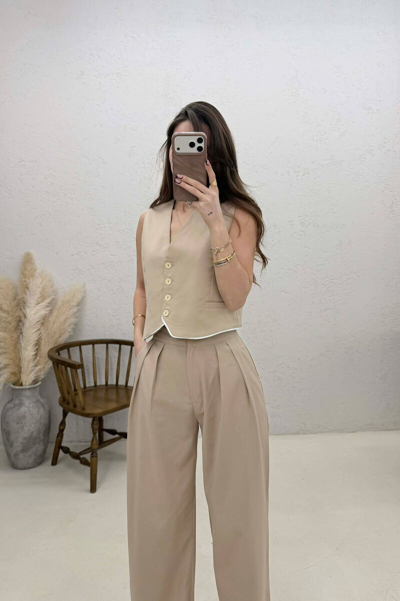VEST+TROUSERS WOMAN SET LIGHT BEIGE/BZHZB - 2