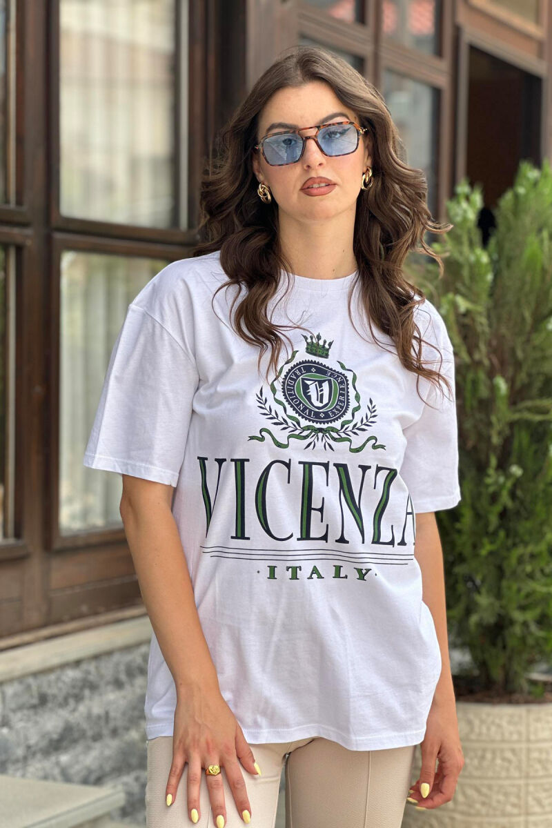 VICENZA COTTON WOMEN T-SHIRT WHITE-E BARDHE - 1