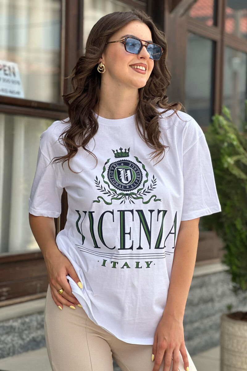 VICENZA COTTON WOMEN T-SHIRT WHITE-E BARDHE - 2