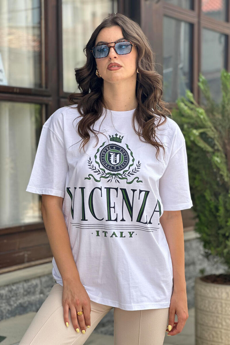 VICENZA COTTON WOMEN T-SHIRT WHITE-E BARDHE - 3