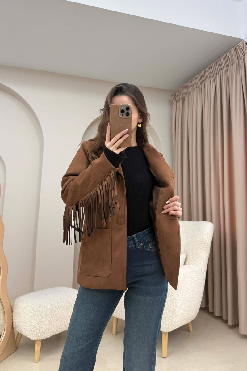 VONDA SUEDE WOMEN JACKET BROWN/KAFE - 9