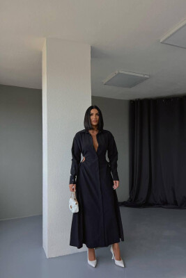 WAIST SHOWING WOMAN DRESS BLACK/ E ZEZE 