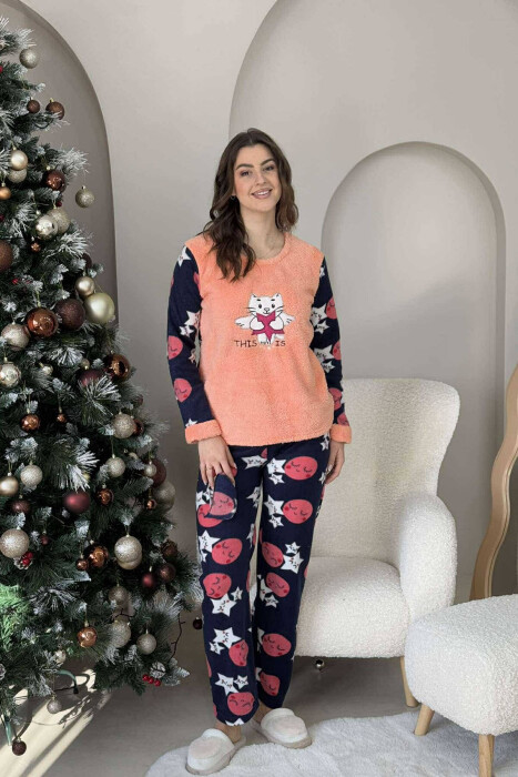 WARM FRONT IMAGE WOMEN PYJAMAS IN SALMON COLOR - 1