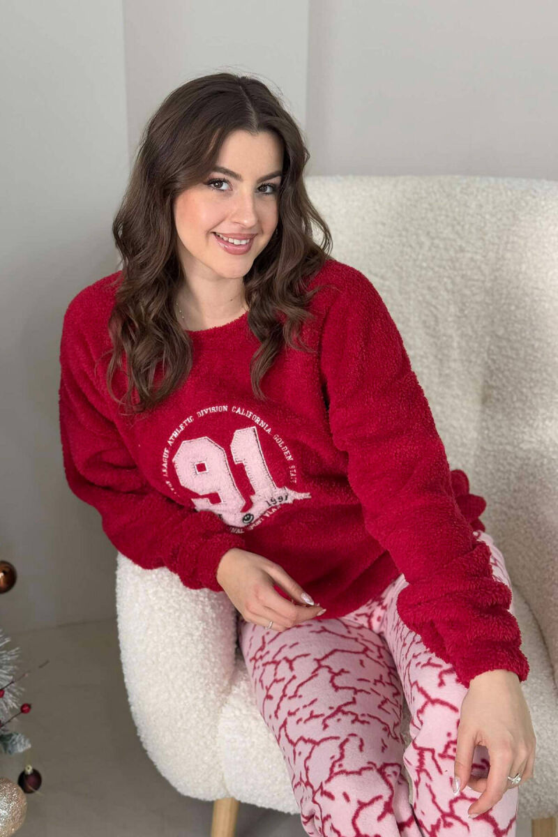 WARM FRONT LOGO WOMEN PYJAMAS IN RED COLOR - 2