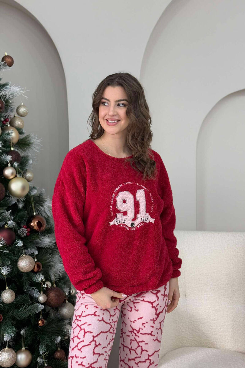 WARM FRONT LOGO WOMEN PYJAMAS IN RED COLOR - 3