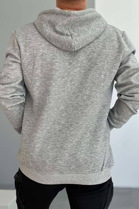 FLUFFY MEN HOODIE LIGHT GREY/GZ - 2