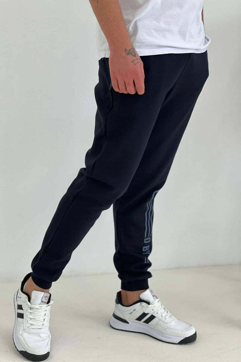 WARM MEN SWEATPANTS IN DARK BLUE COLOR - 2