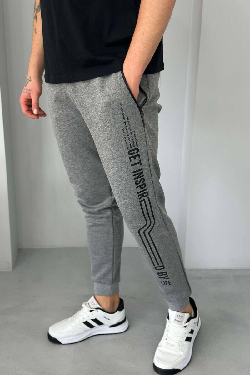 WARM MEN SWEATPANTS IN GREY COLOR - 1