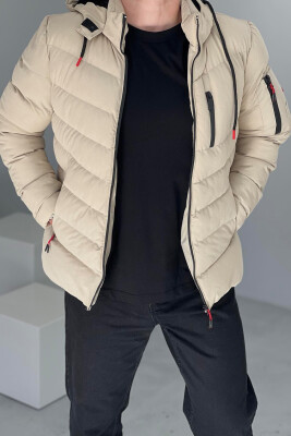 SIMPLE MEN PUFFER JACKET BEIGE/BEZHE 