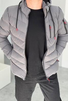 SIMPLE MEN PUFFER JACKET GREY-GREY/GG 