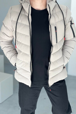 SIMPLE MEN PUFFER JACKET LIGHT GREY/GZ 