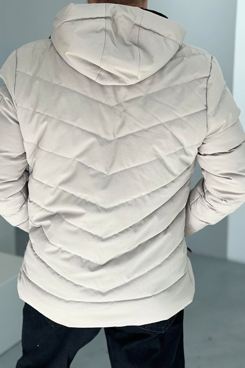 SIMPLE MEN PUFFER JACKET LIGHT GREY/GZ - 3