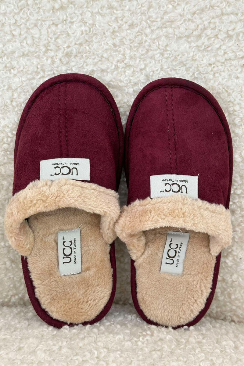 WARM SIMPLE HOME WOMEN SLIPPERS BUYRDGUNDY/VISHNJE - 2