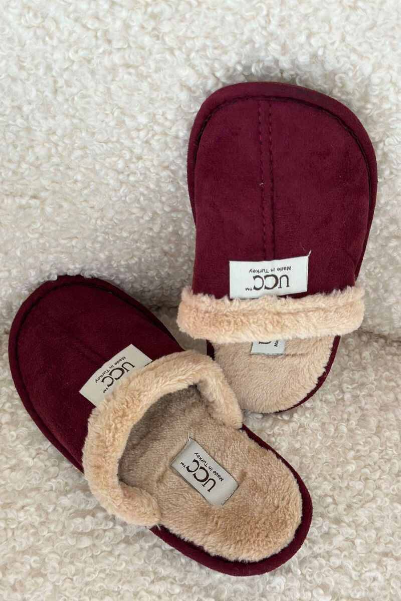 WARM SIMPLE HOME WOMEN SLIPPERS BUYRDGUNDY/VISHNJE - 4