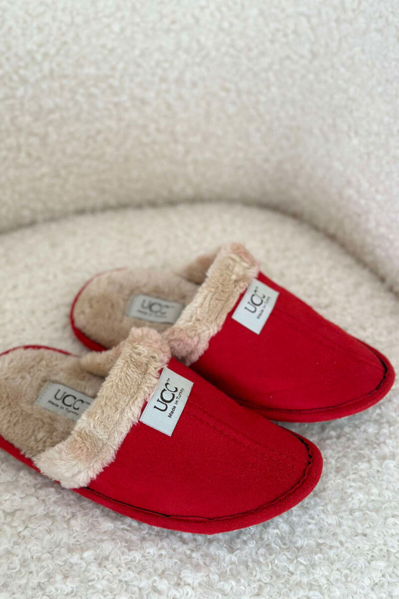 WARM SIMPLE HOME WOMEN SLIPPERS RED/E KUQE - 4