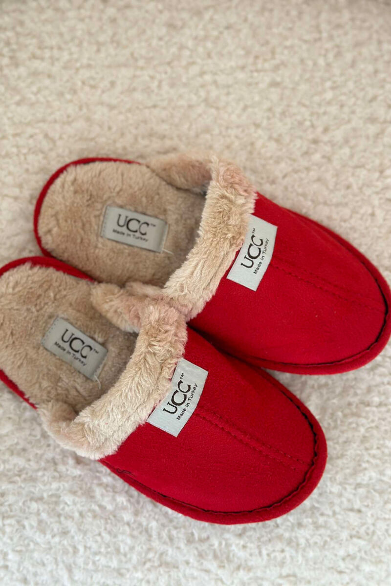 WARM SIMPLE HOME WOMEN SLIPPERS RED/E KUQE - 6