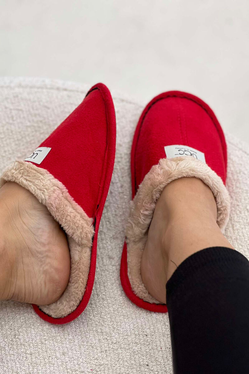 WARM SIMPLE HOME WOMEN SLIPPERS RED/E KUQE - 7