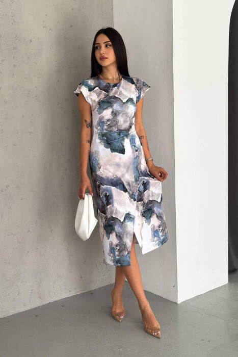 WATERMARK SLEEVELESS WOMEN DRESS MULTIPLE/SHNGJ - 5