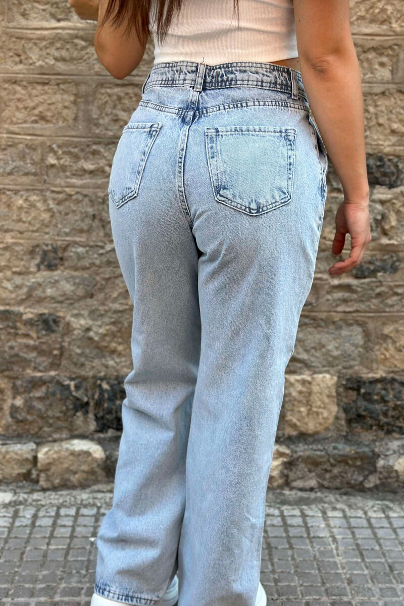 WIDE LEG DENIM WOMEN JEANS LIGHTBLUE/BZ - 5