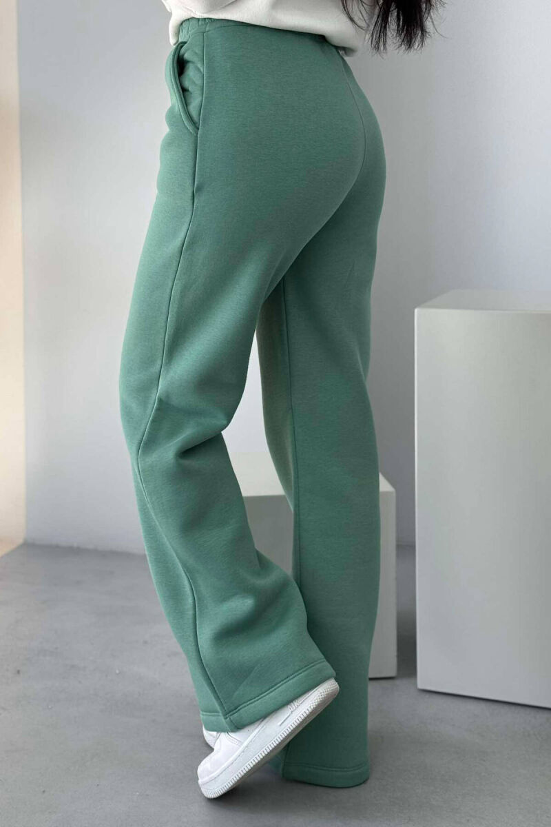 WIDE LEG FLUFFY WOMEN SWEATPANTS MINT/MENTE - 7