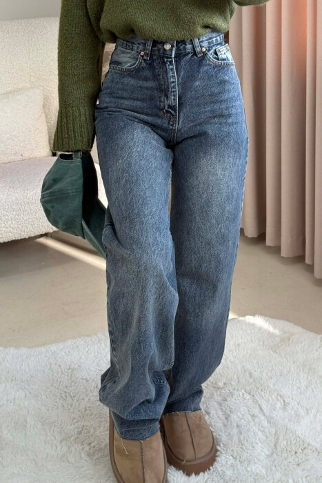 WIDE LEG ONE COLOR WOMEN JEANS BEAUBLUE/BBL - 5