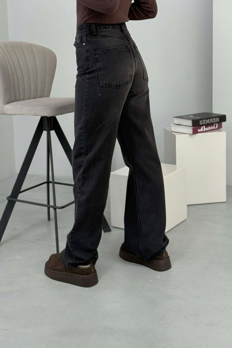 WIDE LEG ONE COLOR WOMEN JEANS BLACK/ E ZEZE - 4