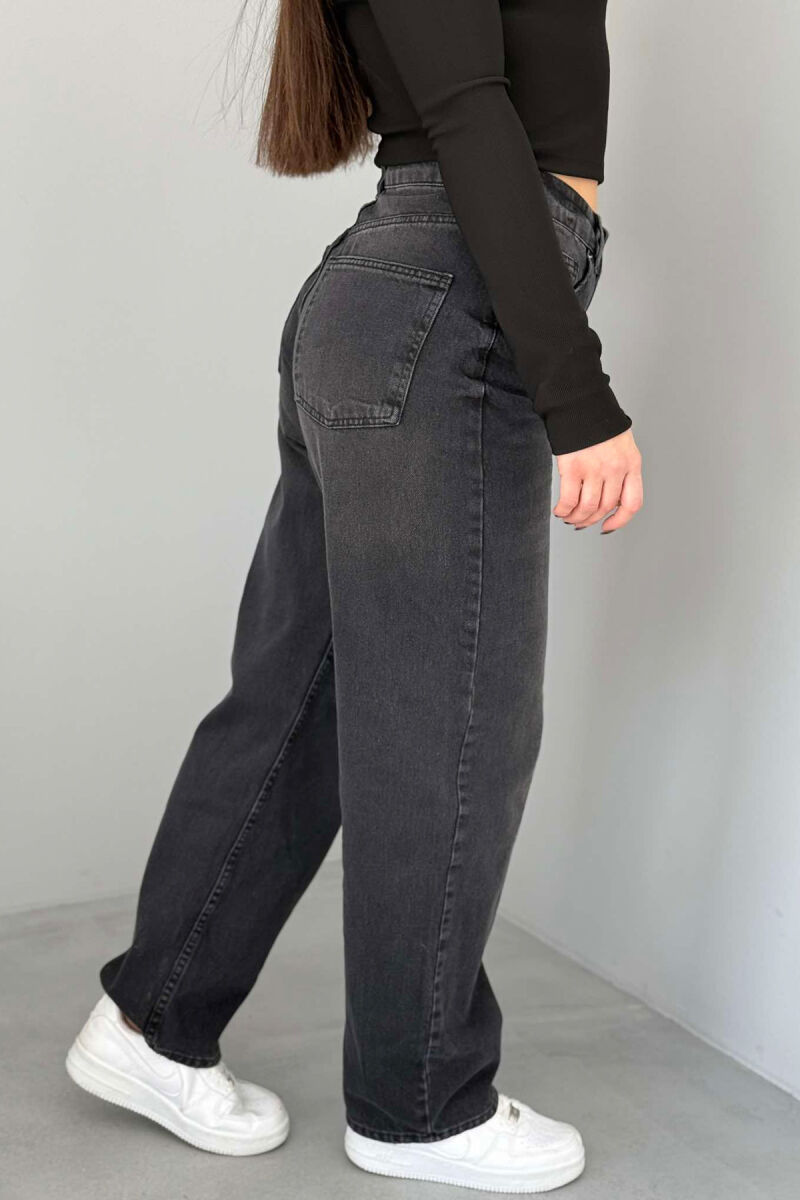 WIDE LEG ONE COLOR WOMEN JEANS DARK GREY/GEE - 2