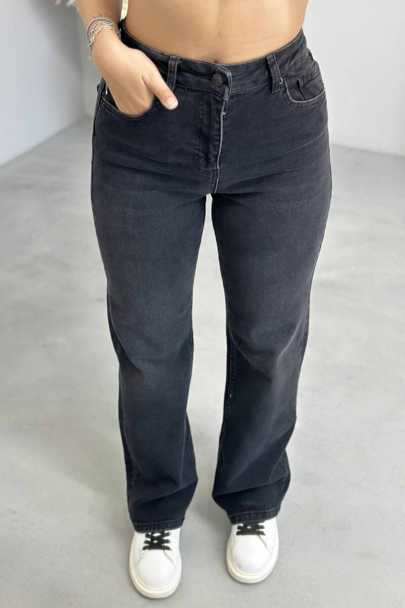 WIDE LEG ONE COLOR WOMEN JEANS BLACK/ E ZEZE - 2