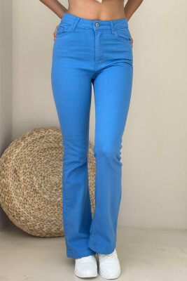 WIDE LEG ONE COLOR WOMEN JEANS LIGHTBLUE/BZ 