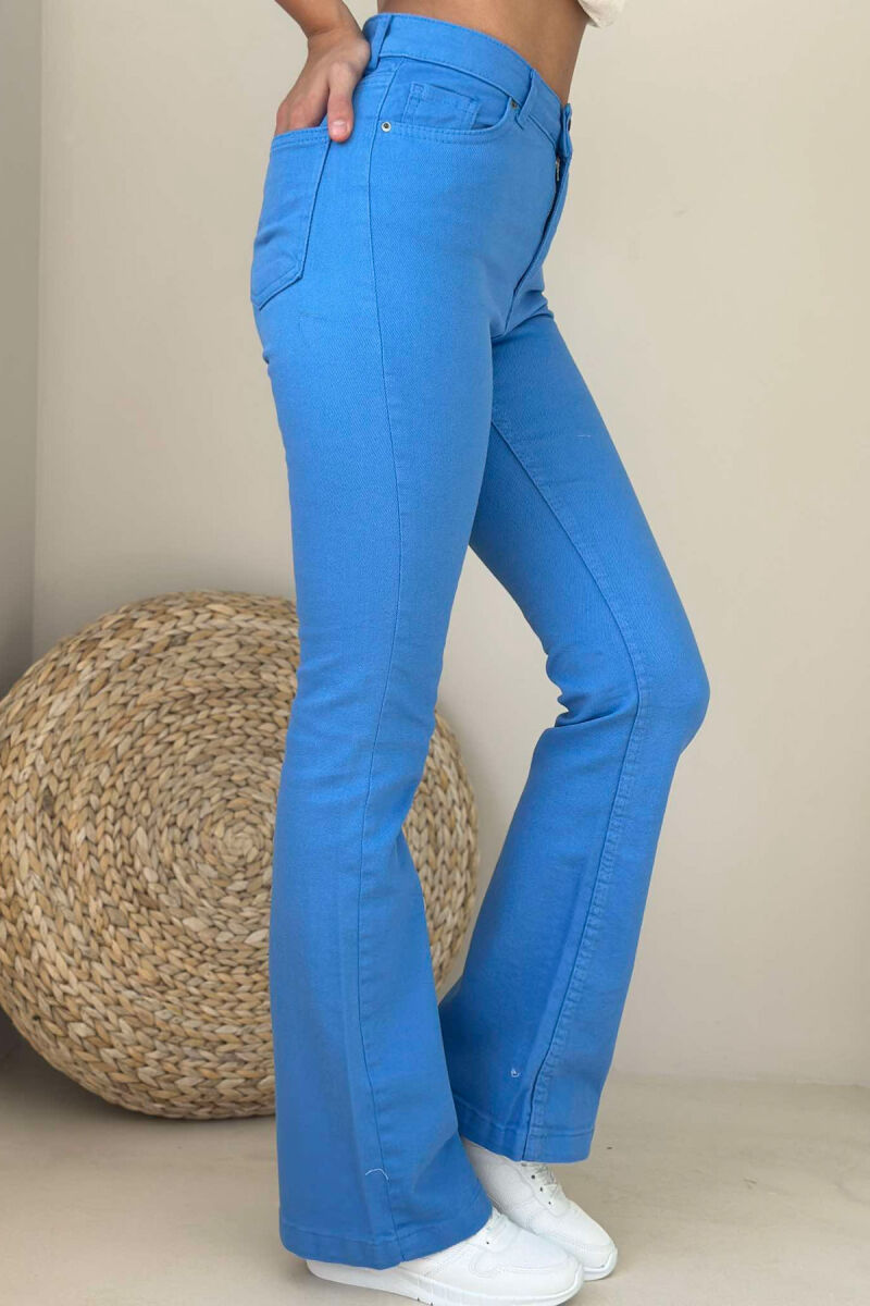 WIDE LEG ONE COLOR WOMEN JEANS LIGHTBLUE/BZ - 2