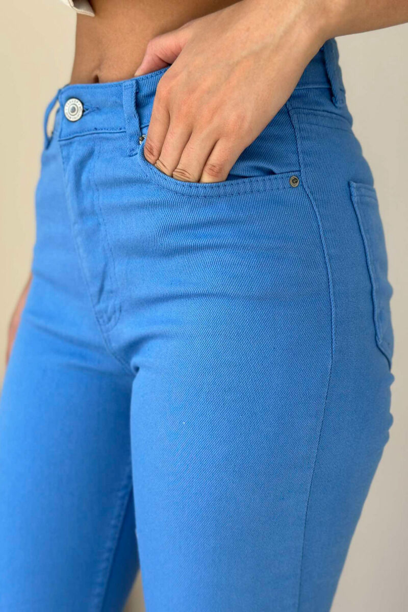 WIDE LEG ONE COLOR WOMEN JEANS LIGHTBLUE/BZ - 3