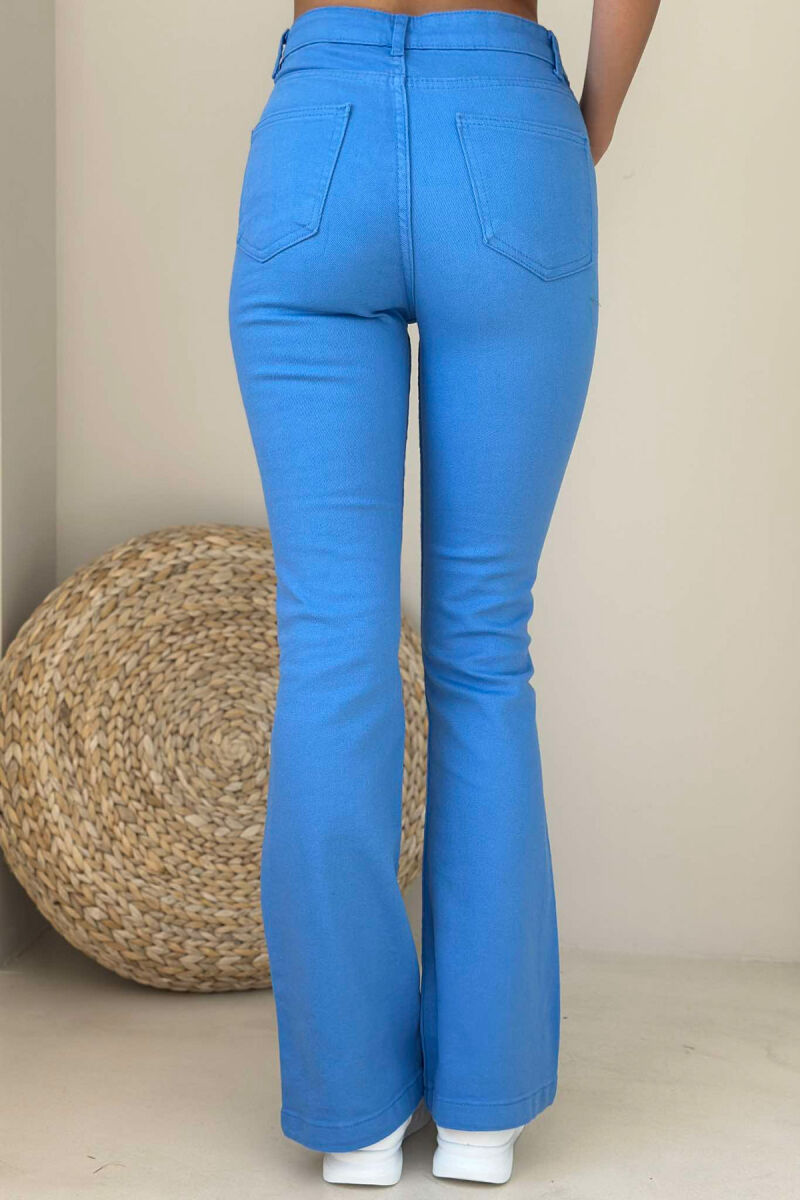 WIDE LEG ONE COLOR WOMEN JEANS LIGHTBLUE/BZ - 4