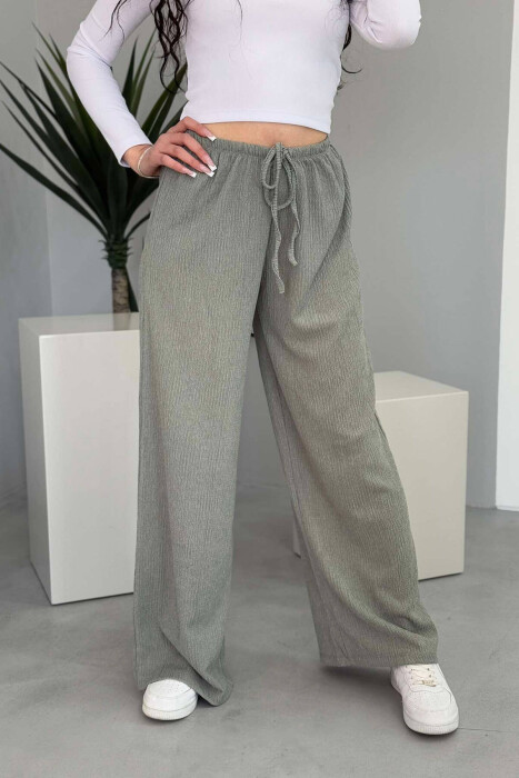 WIDE LEG ONE COLOR WOMEN SWEATPANTS MINT/MENTE - 2