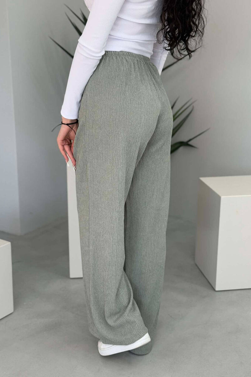 WIDE LEG ONE COLOR WOMEN SWEATPANTS MINT/MENTE - 3