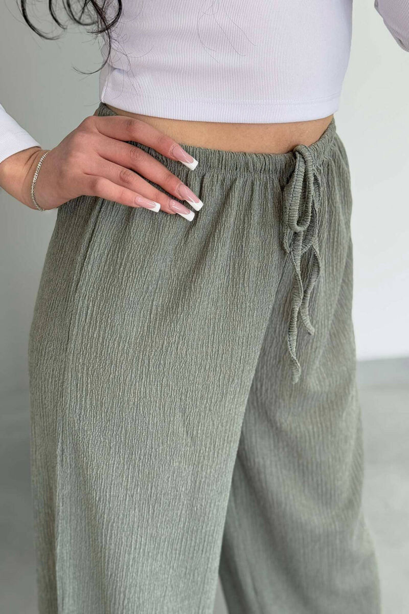 WIDE LEG ONE COLOR WOMEN SWEATPANTS MINT/MENTE - 5