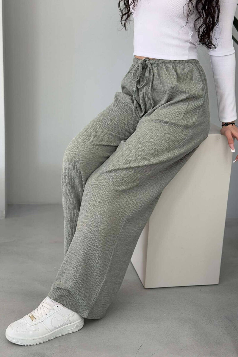 WIDE LEG ONE COLOR WOMEN SWEATPANTS MINT/MENTE - 6