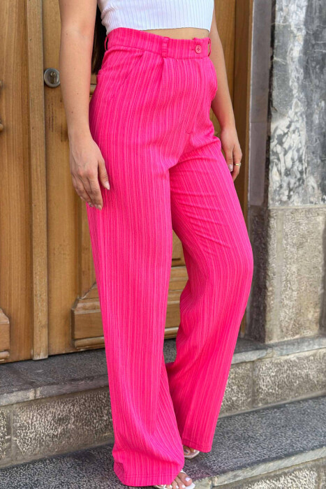 WIDE LEG WOMEN TROUSER IN PINK COLOR 