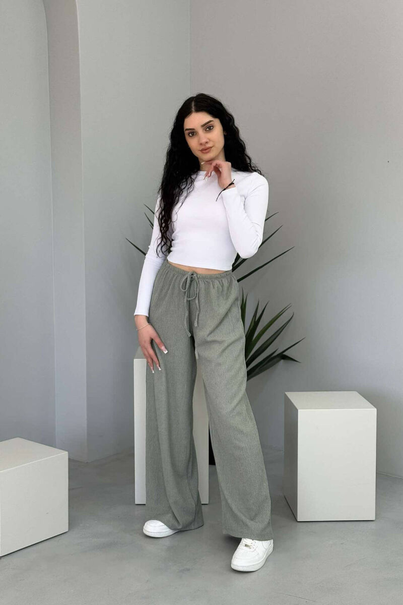 WIDE LEG WOMEN SWEATPANTS IN MINT COLOR - 1