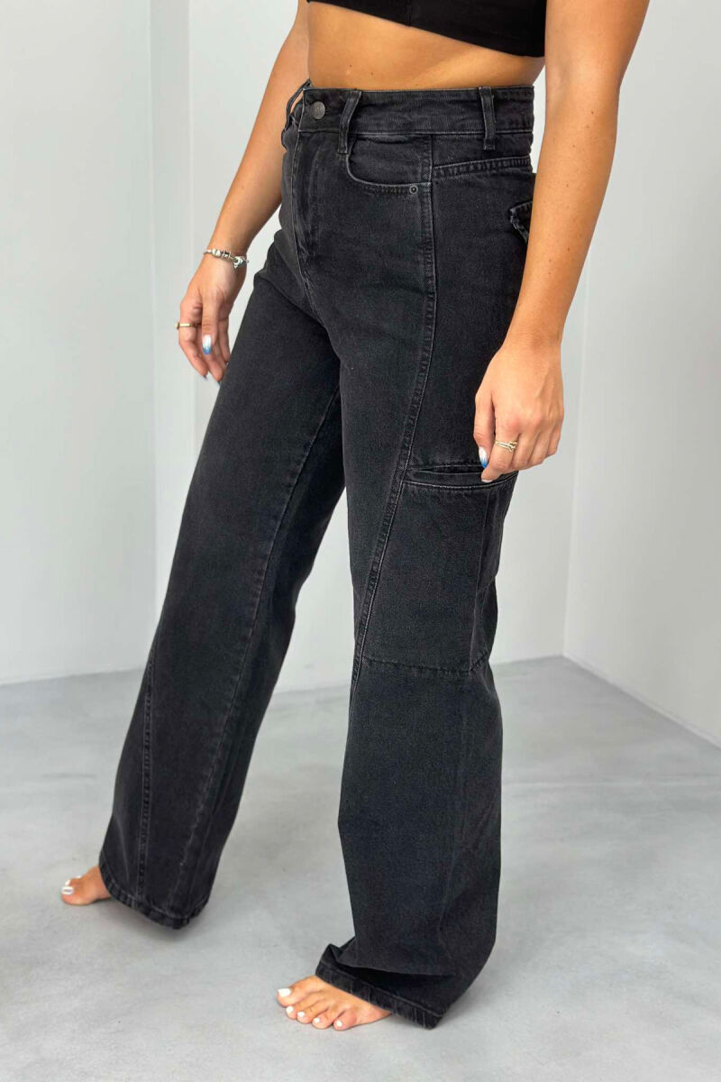 WIDE LEG SIMPLE WOMAN JEANS BLACK/ E ZEZE - 3