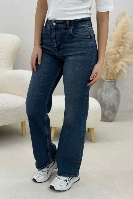 WIDE LEG SIMPLE WOMAN JEANS BLUE/BLU - 2