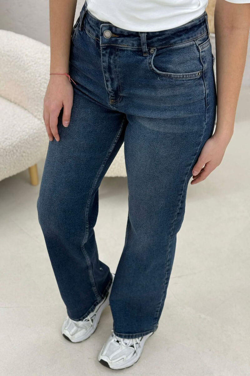 WIDE LEG SIMPLE WOMAN JEANS BLUE/BLU - 4