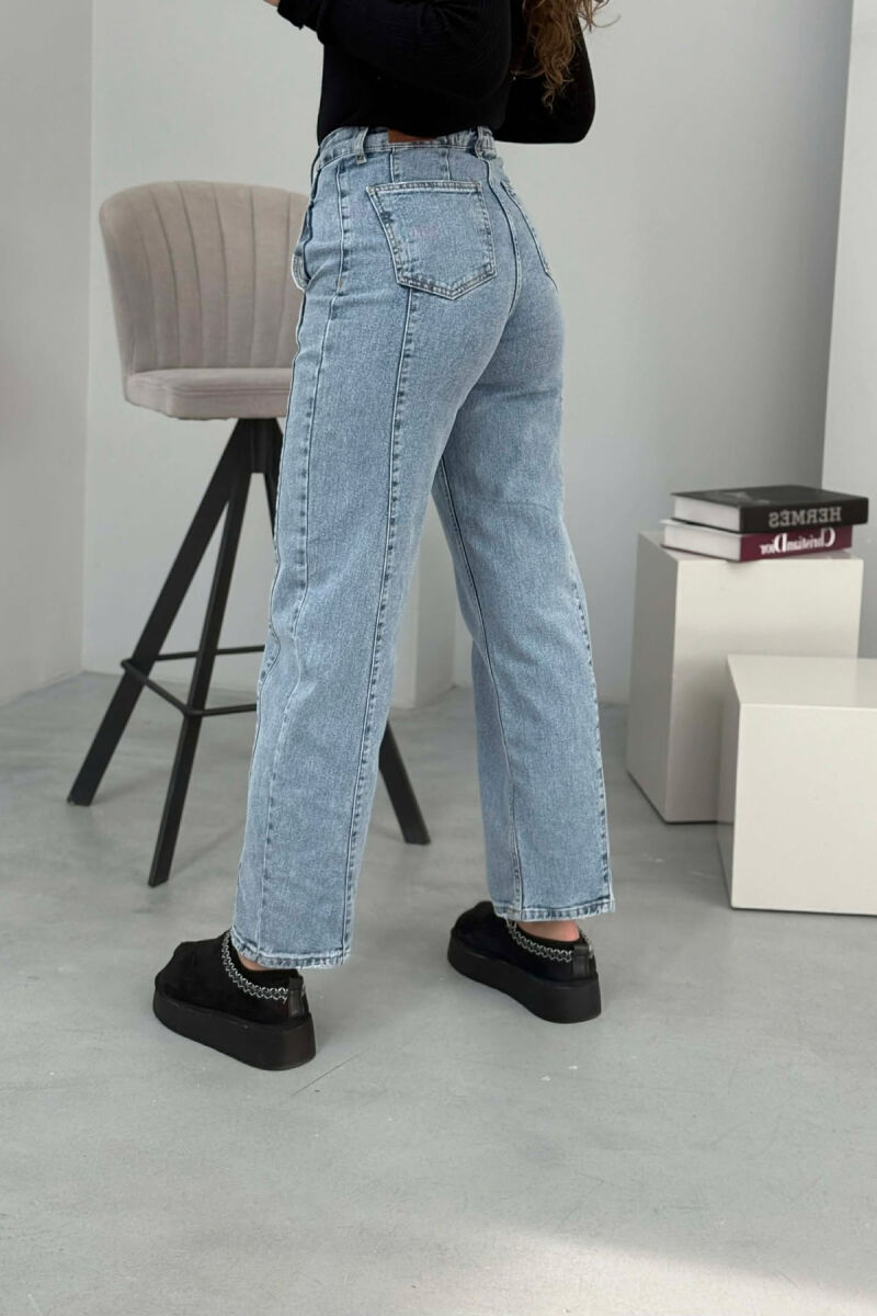 WIDE LEG SIMPLE WOMEN JEANS LIGHTBLUE/BZ - 3