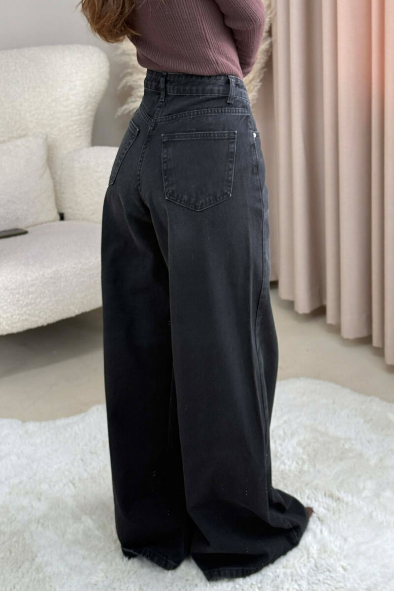 WIDE LEG SIMPLE WOMEN JEANS BLACK/ E ZEZE - 3