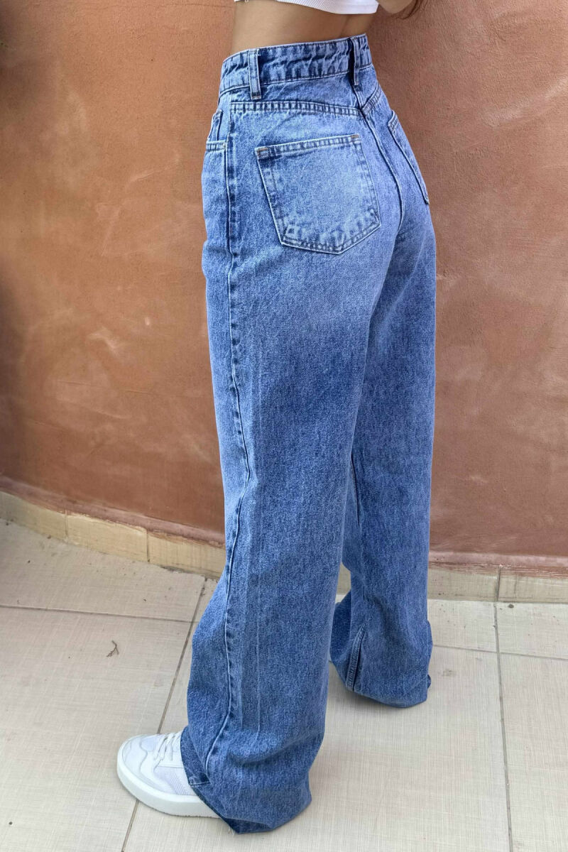 WIDE LEG SIMPLE WOMEN JEANS BLUE/BLU - 4