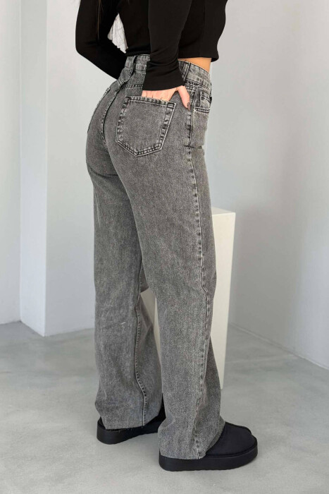 WIDE LEG SIMPLE WOMEN JEANS GREY/GRI - 3