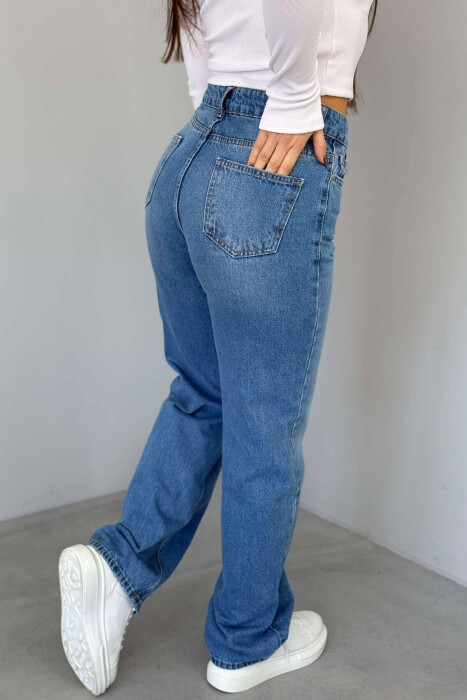 WIDE LEG SIMPLE WOMEN JEANS LIGHTBLUE/BZ - 3