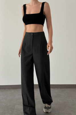 WIDE LEG SIMPLE WOMEN TROUSERS BLACK/ E ZEZE 